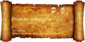 Puskás Vaszilia névjegykártya