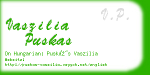 vaszilia puskas business card